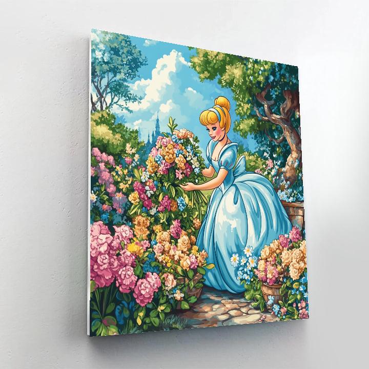 Cinderella’s Garden Ball Preparation Disney Inspired DIY paint by numbers