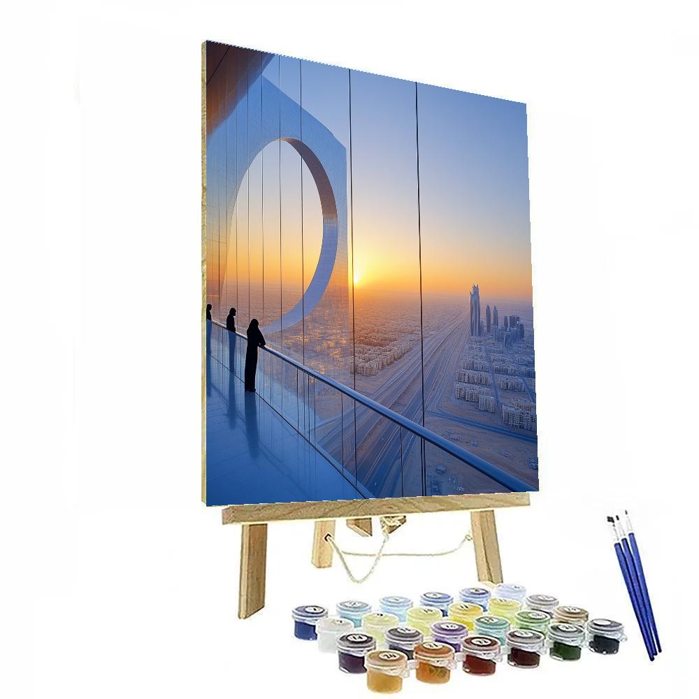 Panoramic View From Sky View Observatory Riyadh Saudi Arabia Paint by numbers kits