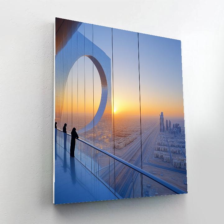 Panoramic View From Sky View Observatory Riyadh Saudi Arabia Paint by numbers kits