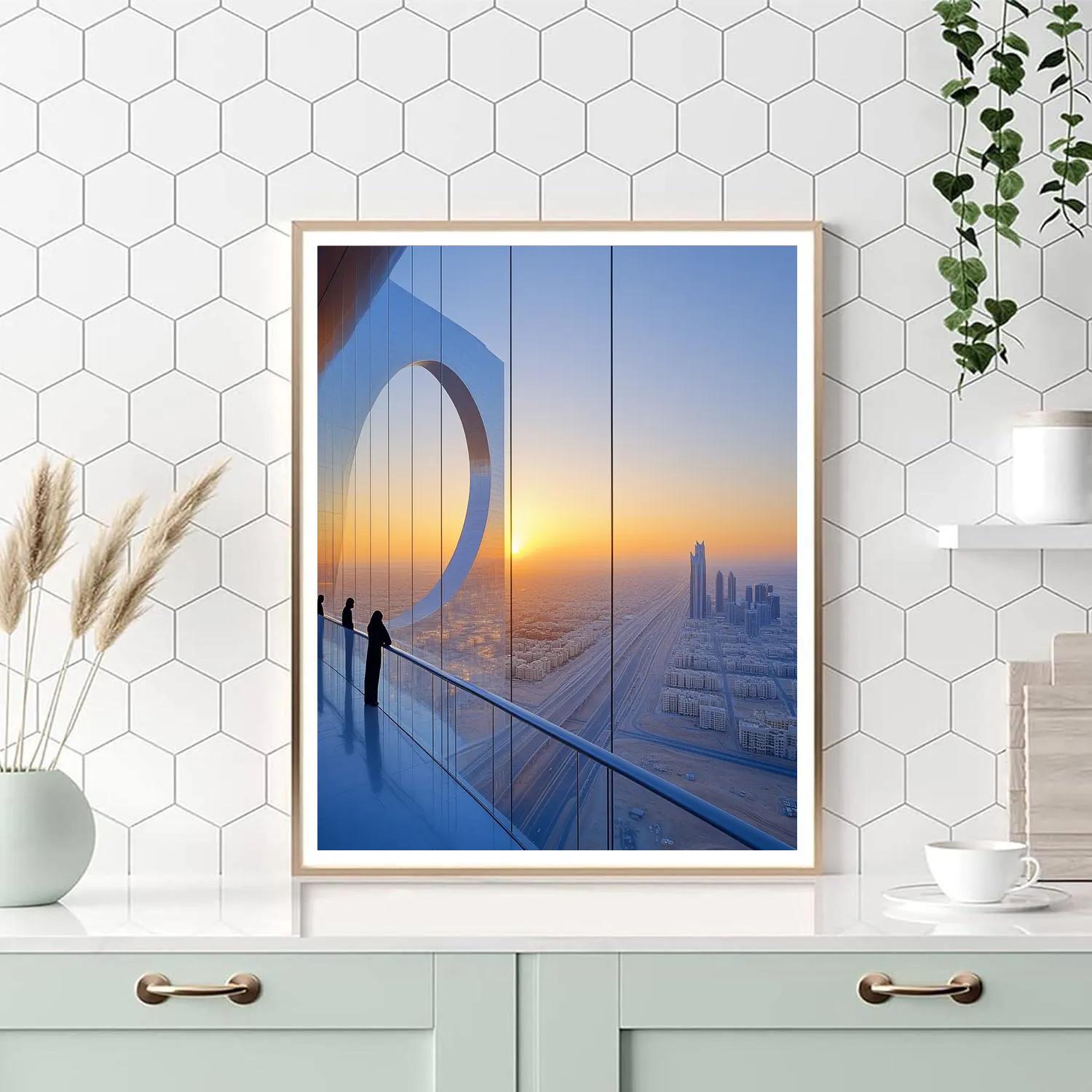 Panoramic View From Sky View Observatory Riyadh Saudi Arabia Paint by numbers kits