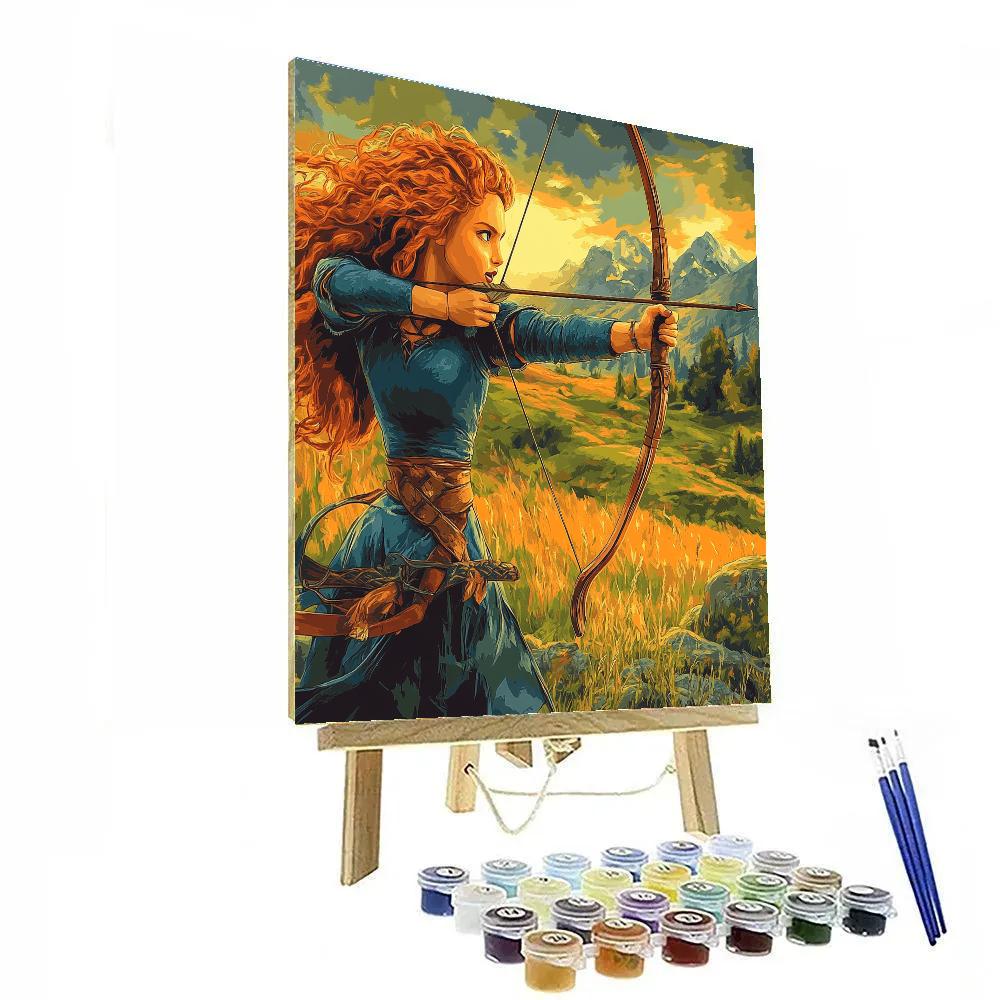 Merida’s Archery Challenge Disney Inspired DIY paint by numbers