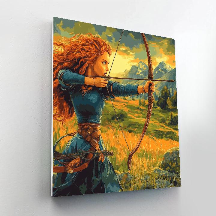 Merida’s Archery Challenge Disney Inspired DIY paint by numbers
