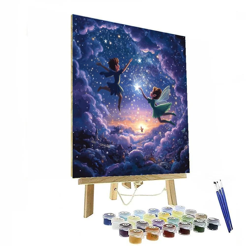Peter Pan And Tinker Bell’s Starry Flight Disney Inspired paint by number