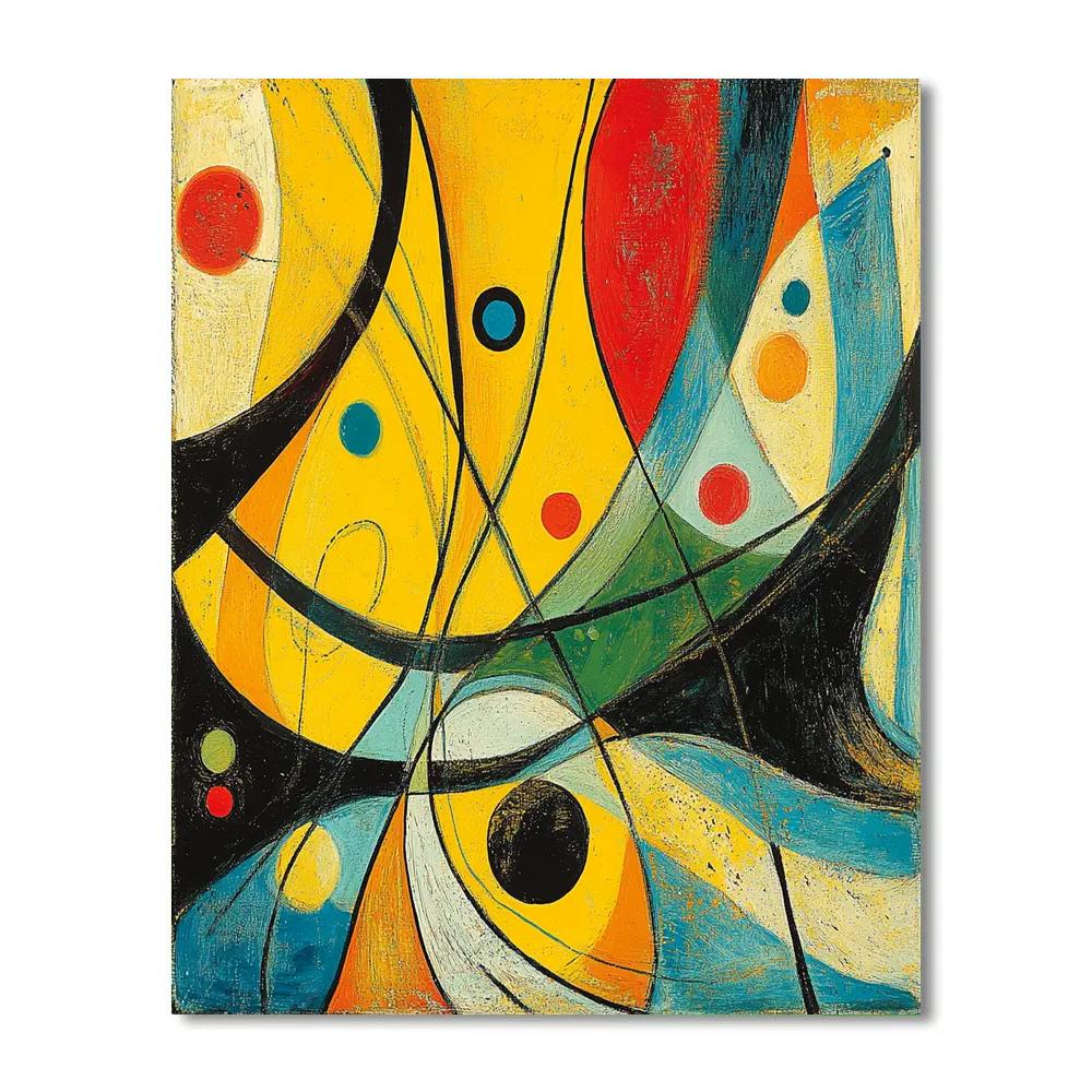 Paul Klee Inspired Colorful Patterns Paint by numbers art