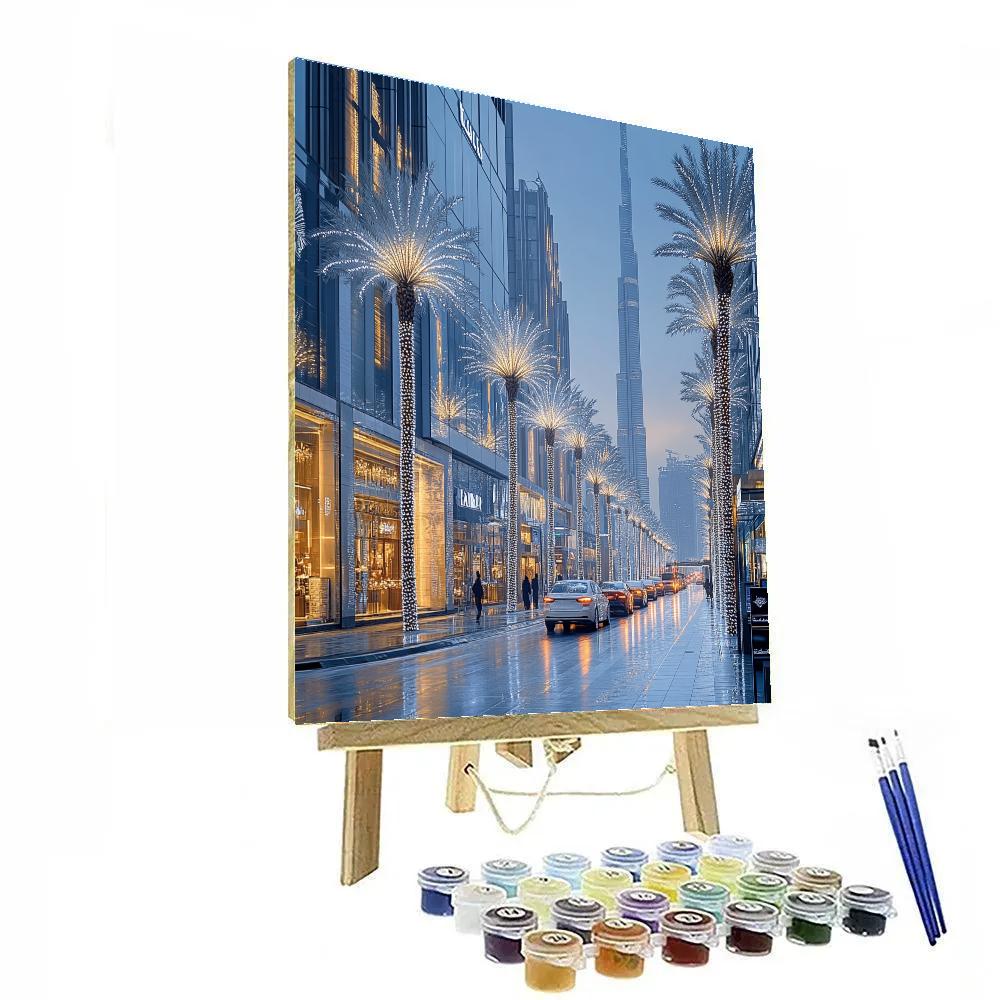 Highrise Garden Canyon Of Sheikh Mohammed Bin Rashid Boulevard Dubai United Arab Emirates Paint by numbers kits