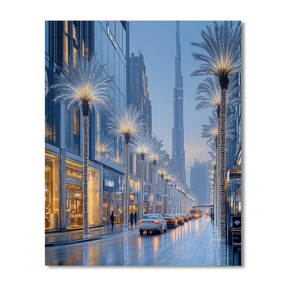 Highrise Garden Canyon Of Sheikh Mohammed Bin Rashid Boulevard Dubai United Arab Emirates Paint by numbers kits