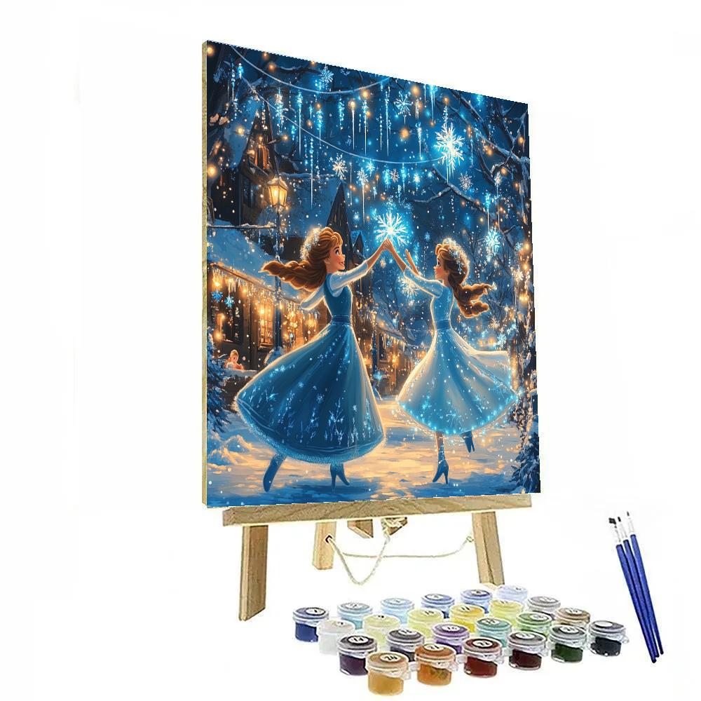 Anna And Elsa’s Frozen Festival Dance Disney Inspired Paint by numbers art