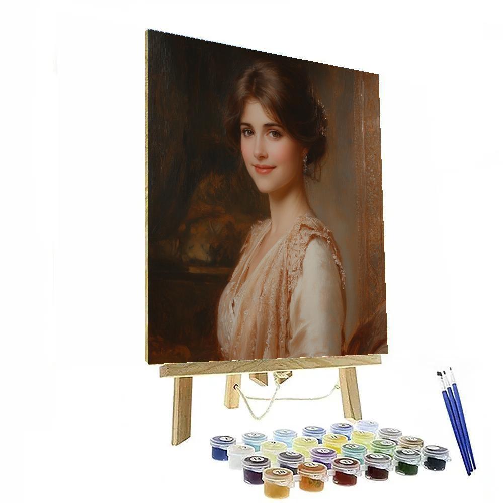 John Singer Sargent Inspired Elegant Portrait paint by color