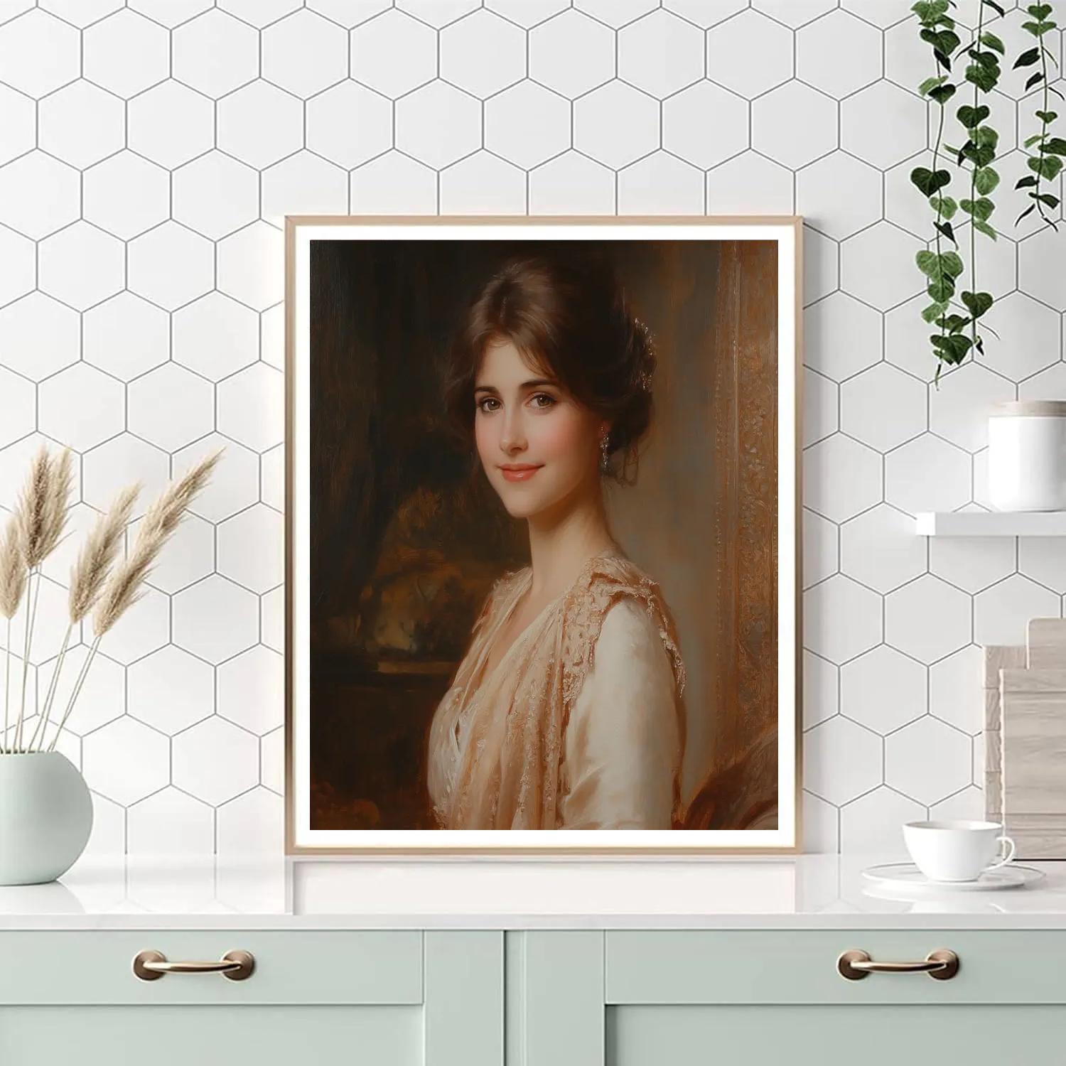 John Singer Sargent Inspired Elegant Portrait paint by color