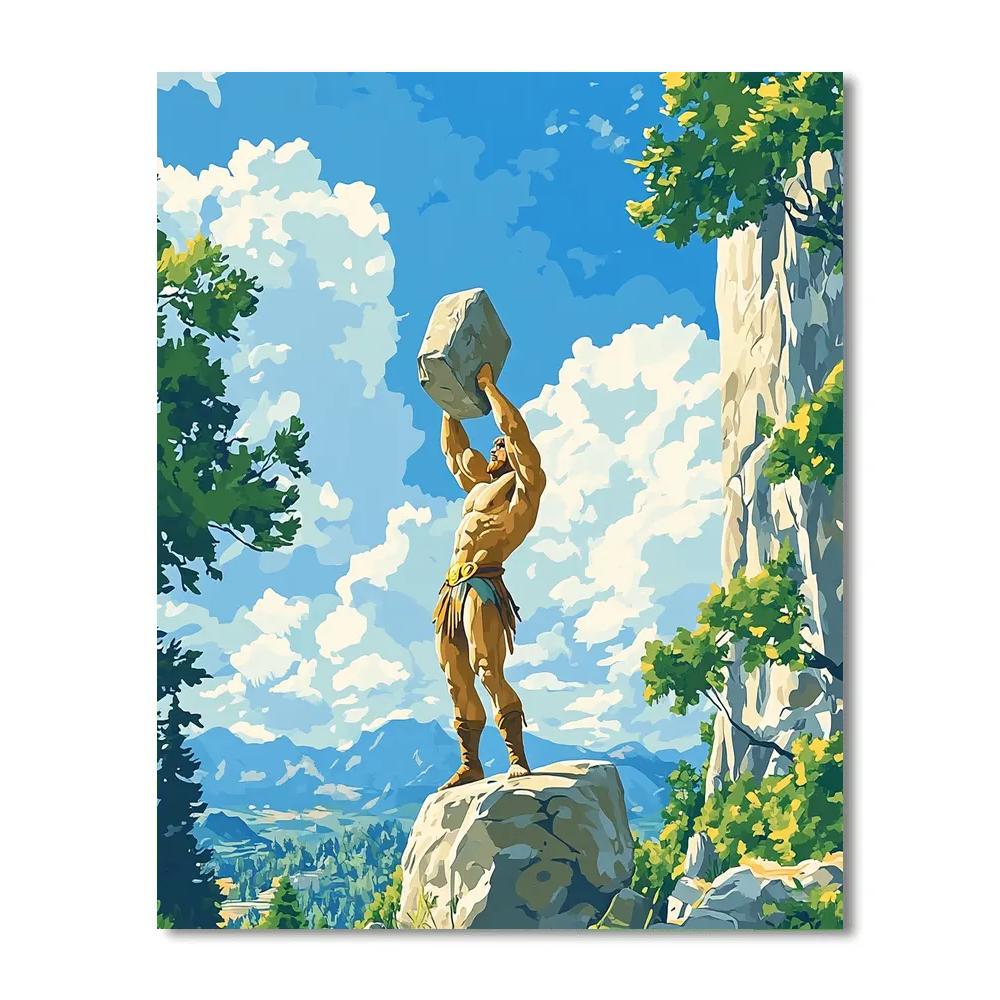 Hercules’ Heroic Training Disney Inspired Numbered painting kits