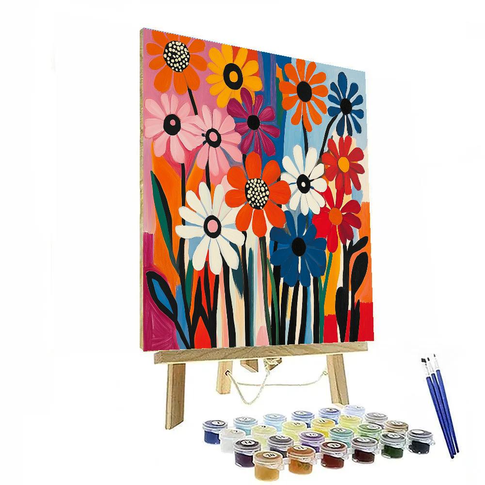 Henri Matisse Inspired Floral Still Life paint by color