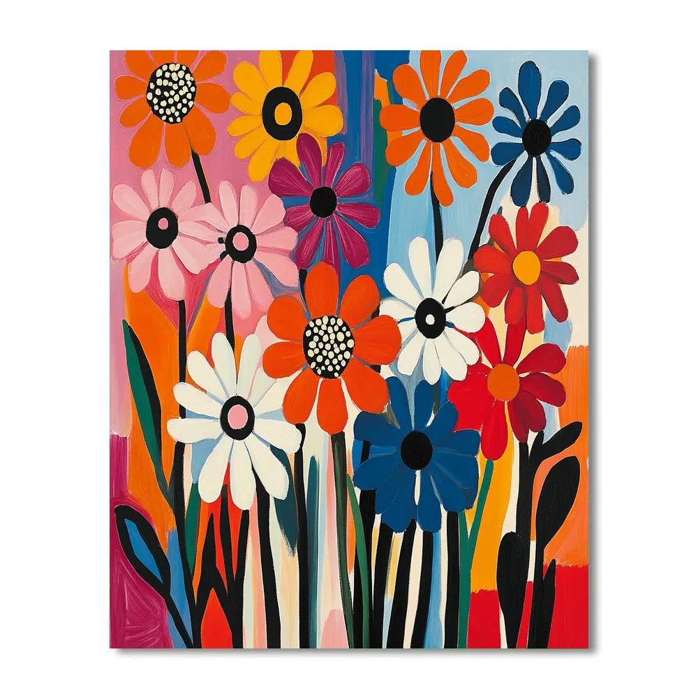 Henri Matisse Inspired Floral Still Life paint by color