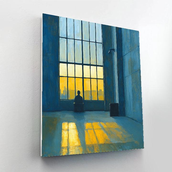 Edward Hopper Inspired Quiet Evening Number painting