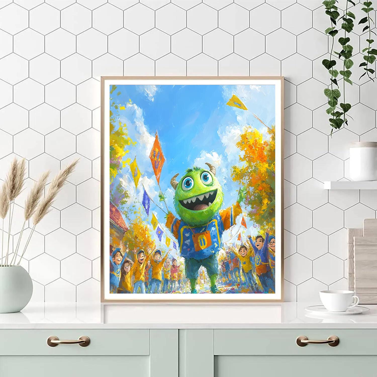 Mike Wazowski’s Monster University Spirit Disney Inspired Painting by numbers kit