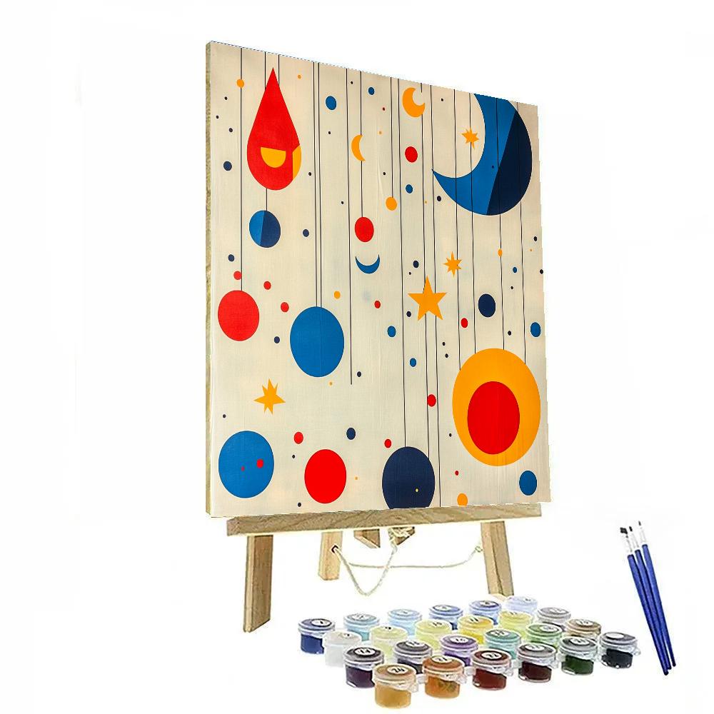 Joan Miró Inspired Cosmic Fantasy Number painting