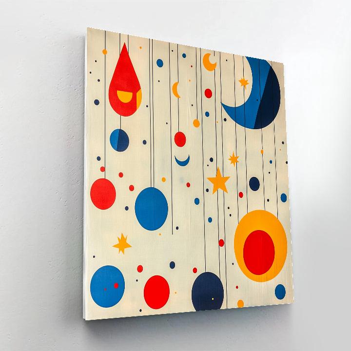 Joan Miró Inspired Cosmic Fantasy Number painting