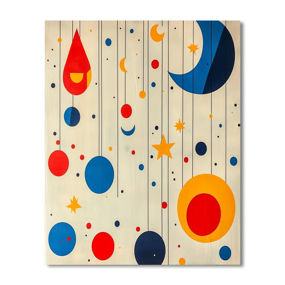 Joan Miró Inspired Cosmic Fantasy Number painting
