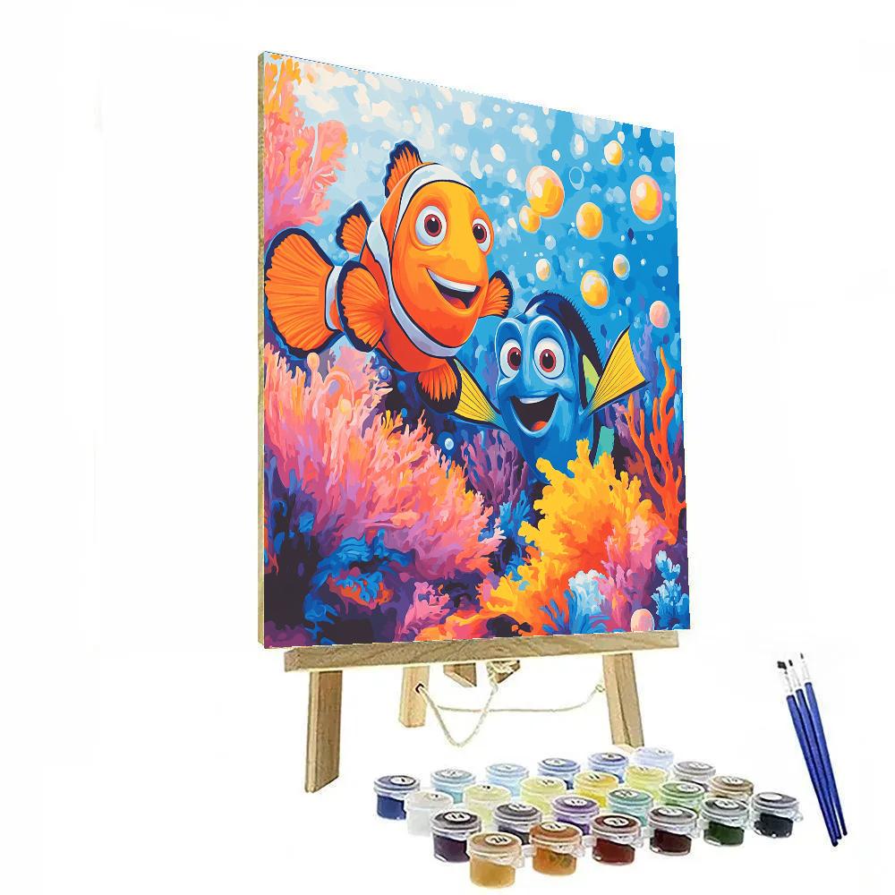 Nemo And Dory’s Colorful Coral Quest Disney Inspired paint by numbers