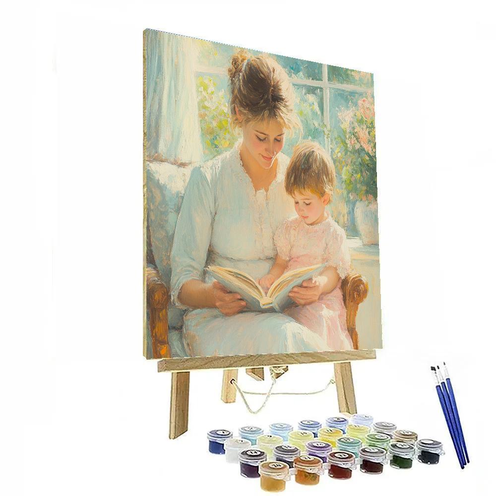 Mary Cassatt Inspired Morning Reading Paint by numbers kits