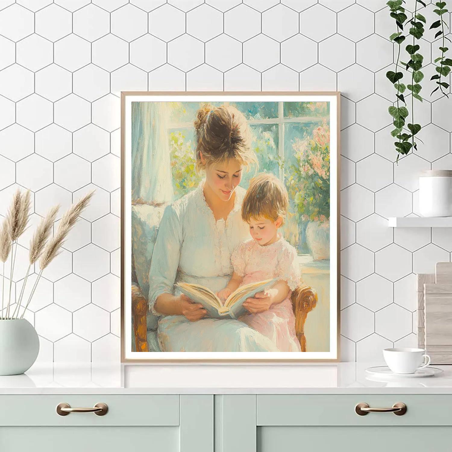 Mary Cassatt Inspired Morning Reading Paint by numbers kits