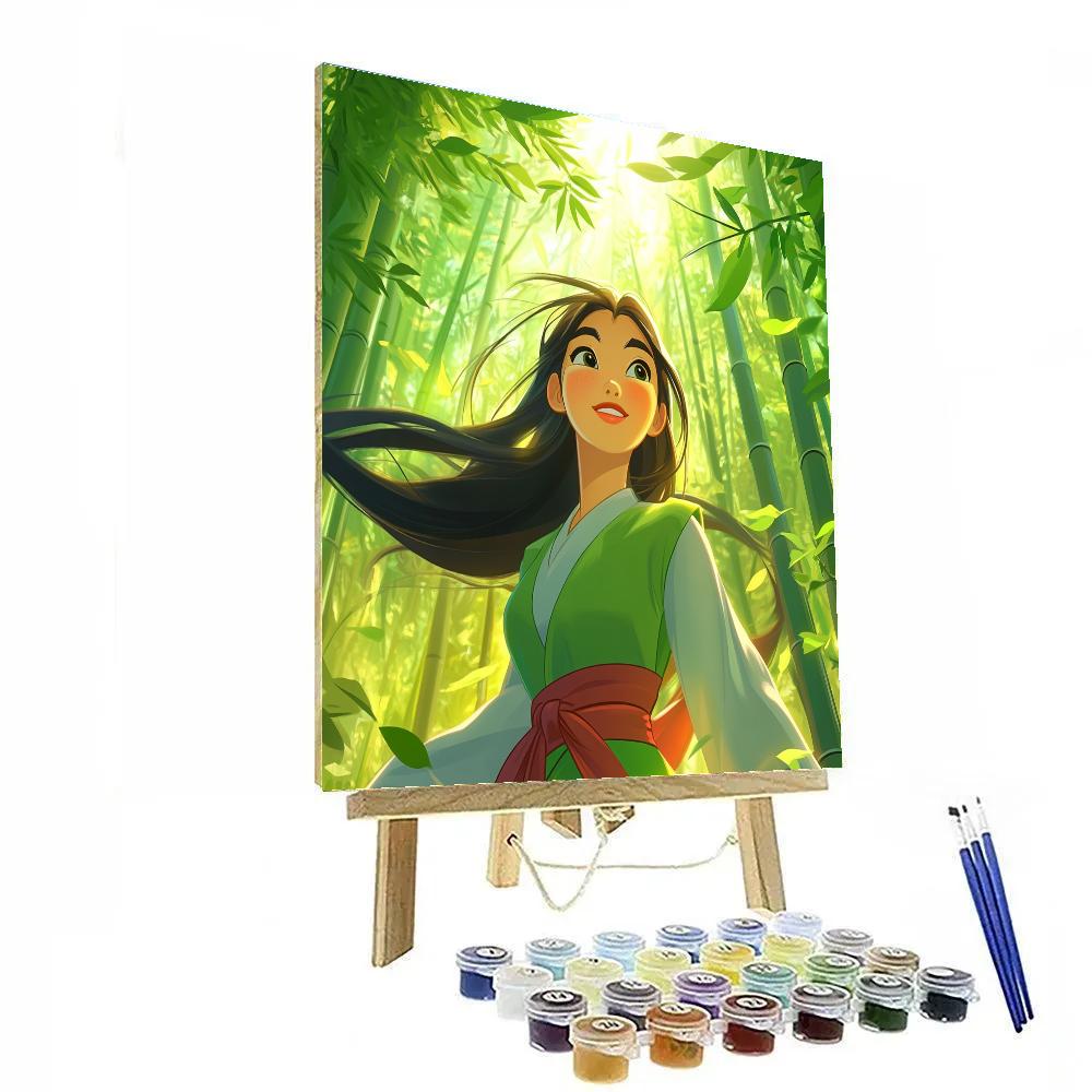 Mulan’s Courageous Bamboo Grove Journey Disney Inspired Paint by numbers kits