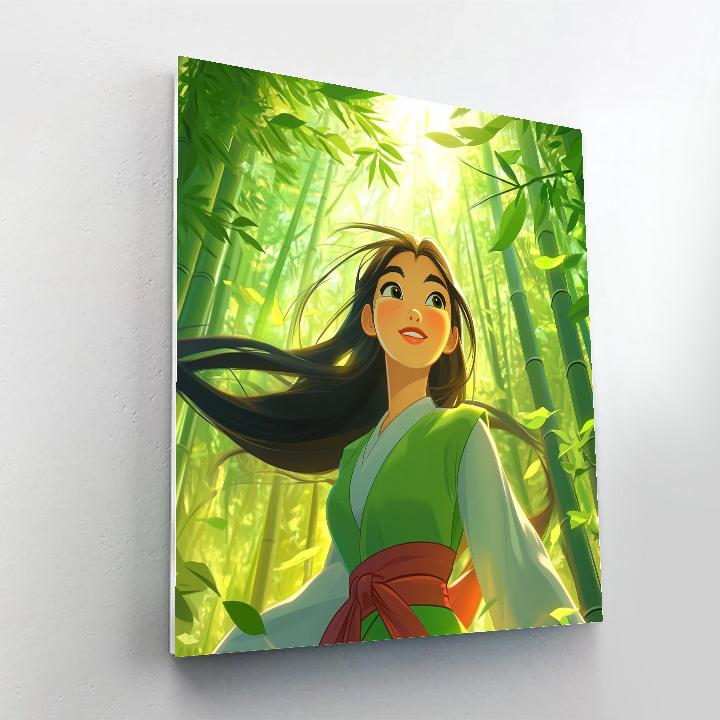 Mulan’s Courageous Bamboo Grove Journey Disney Inspired Paint by numbers kits