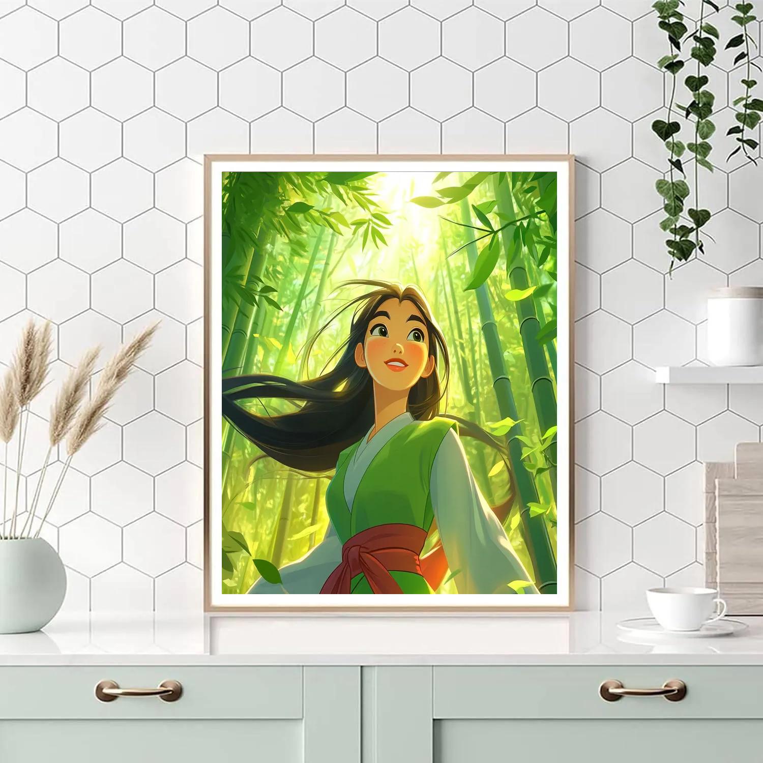 Mulan’s Courageous Bamboo Grove Journey Disney Inspired Paint by numbers kits