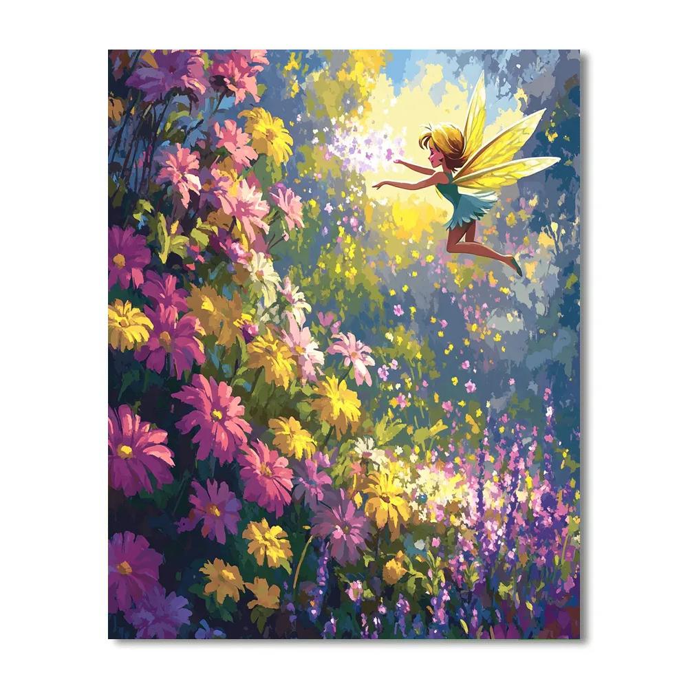 Tinker Bell’s Magical Blossom Garden Disney Inspired paint by number