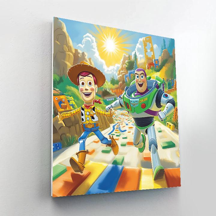 Woody And Buzz’s Adventure In Toyland Disney Inspired Paint by numbers art