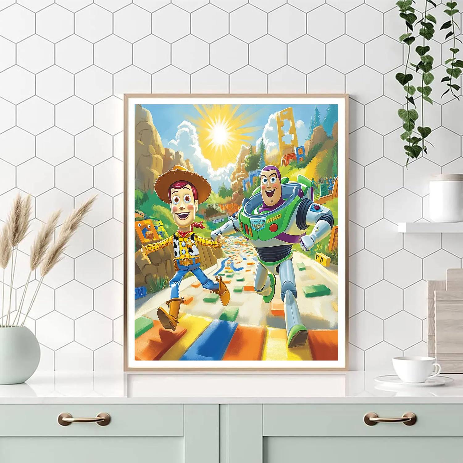 Woody And Buzz’s Adventure In Toyland Disney Inspired Paint by numbers art