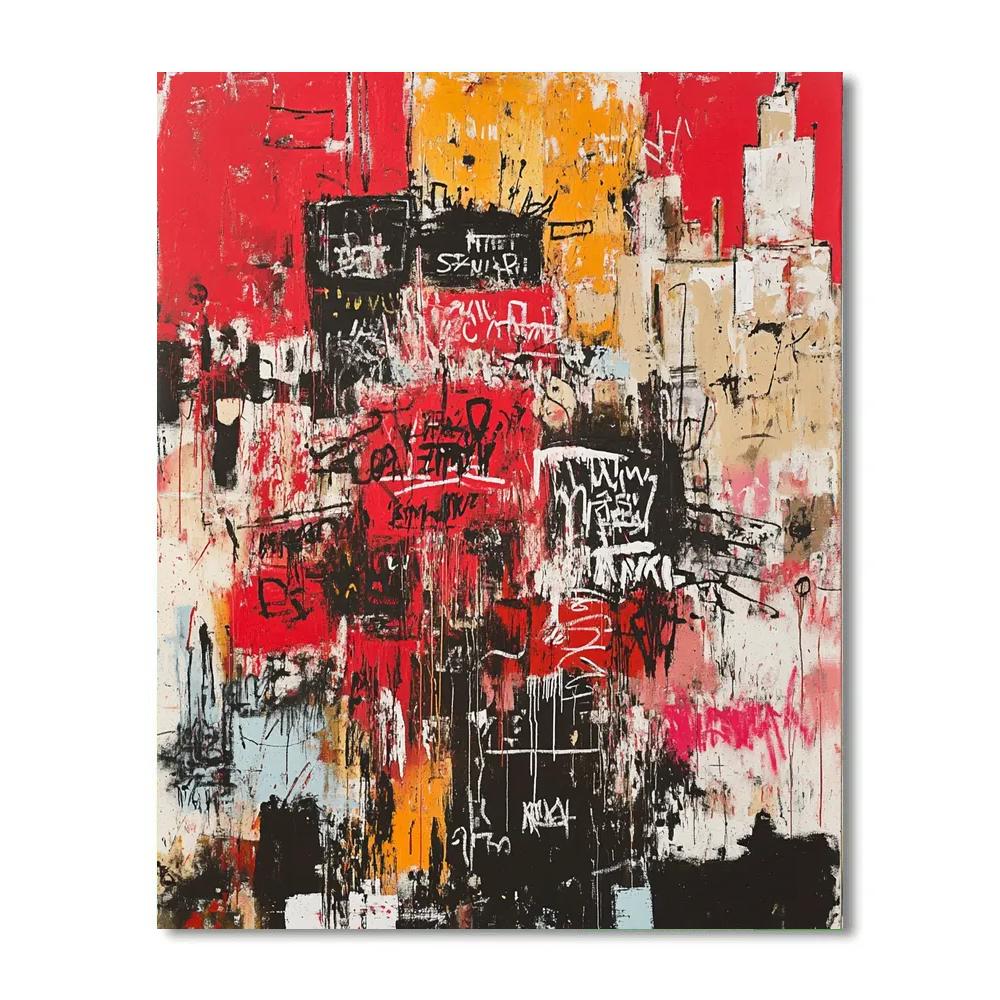 Jean-Michel Basquiat Inspired Urban Rebel paint by number