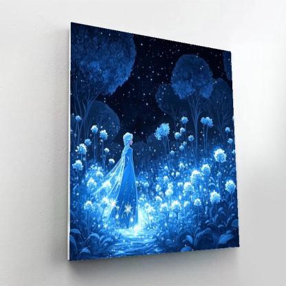 Elsa’s Sparkling Ice Garden Disney Inspired Number painting