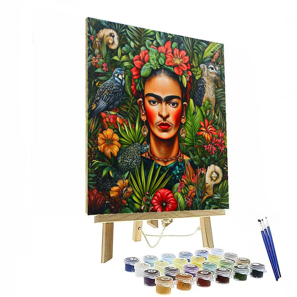Frida Kahlo Inspired Self-Portrait With Nature Numbered painting kits