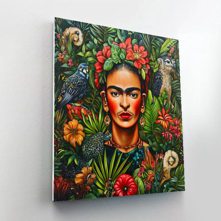Frida Kahlo Inspired Self-Portrait With Nature Numbered painting kits
