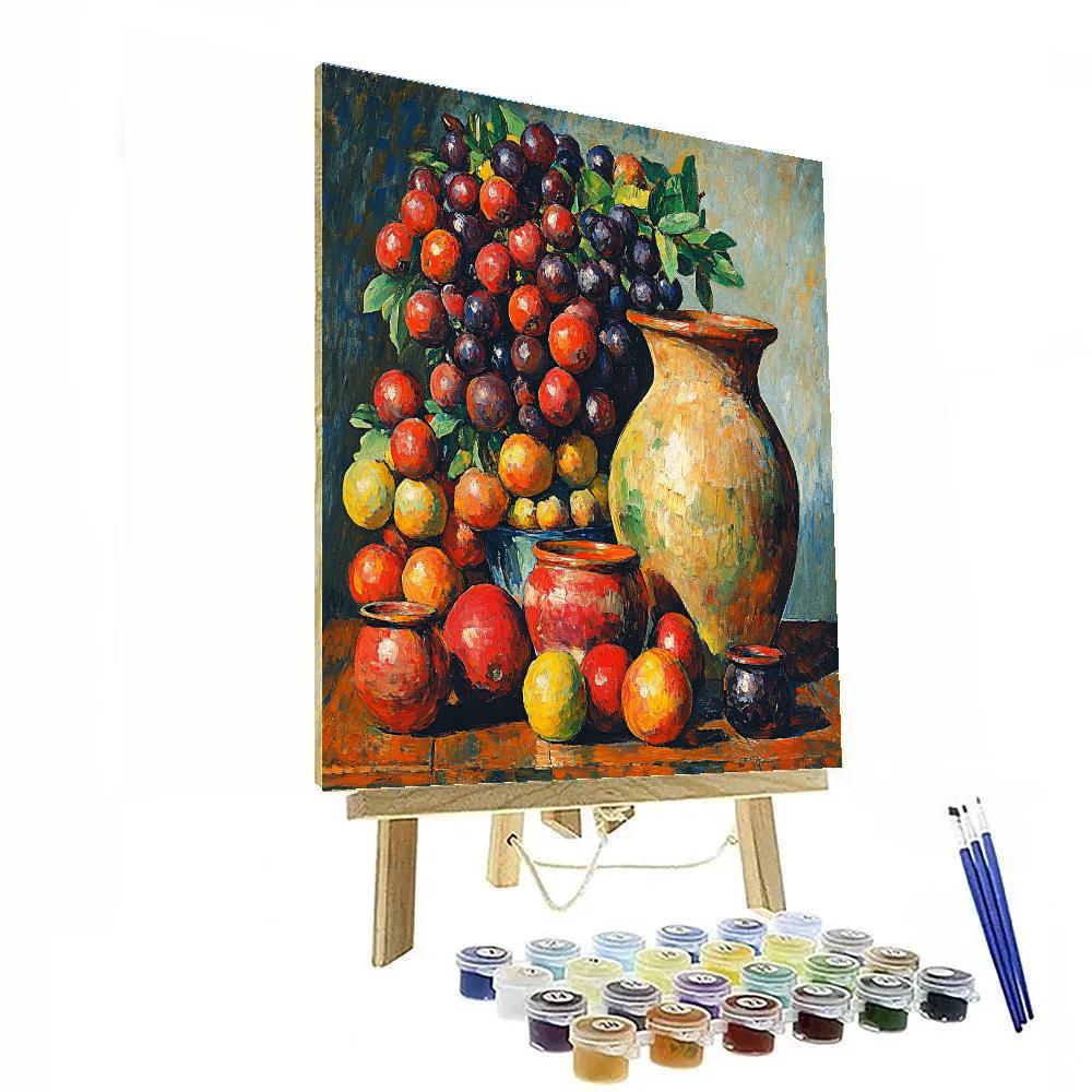 Paul Cézanne Inspired Still Life With Fruit Paint by numbers art