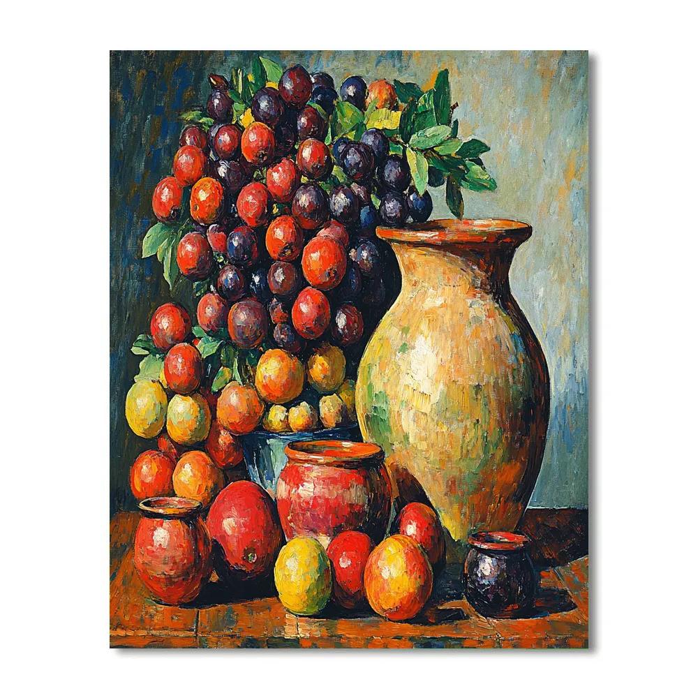 Paul Cézanne Inspired Still Life With Fruit Paint by numbers art
