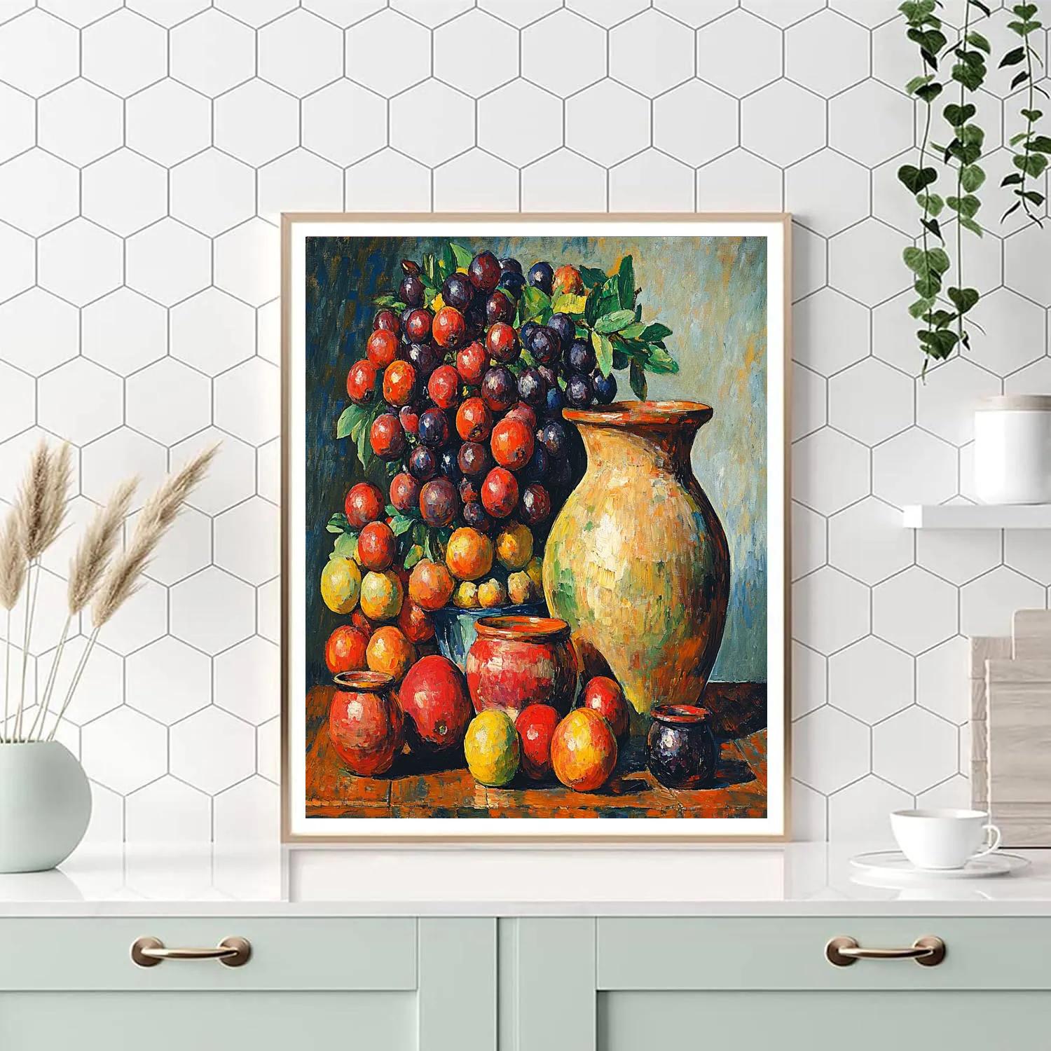 Paul Cézanne Inspired Still Life With Fruit Paint by numbers art