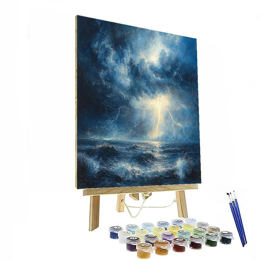 JMW Turner Inspired Thunderstorm DIY paint by numbers