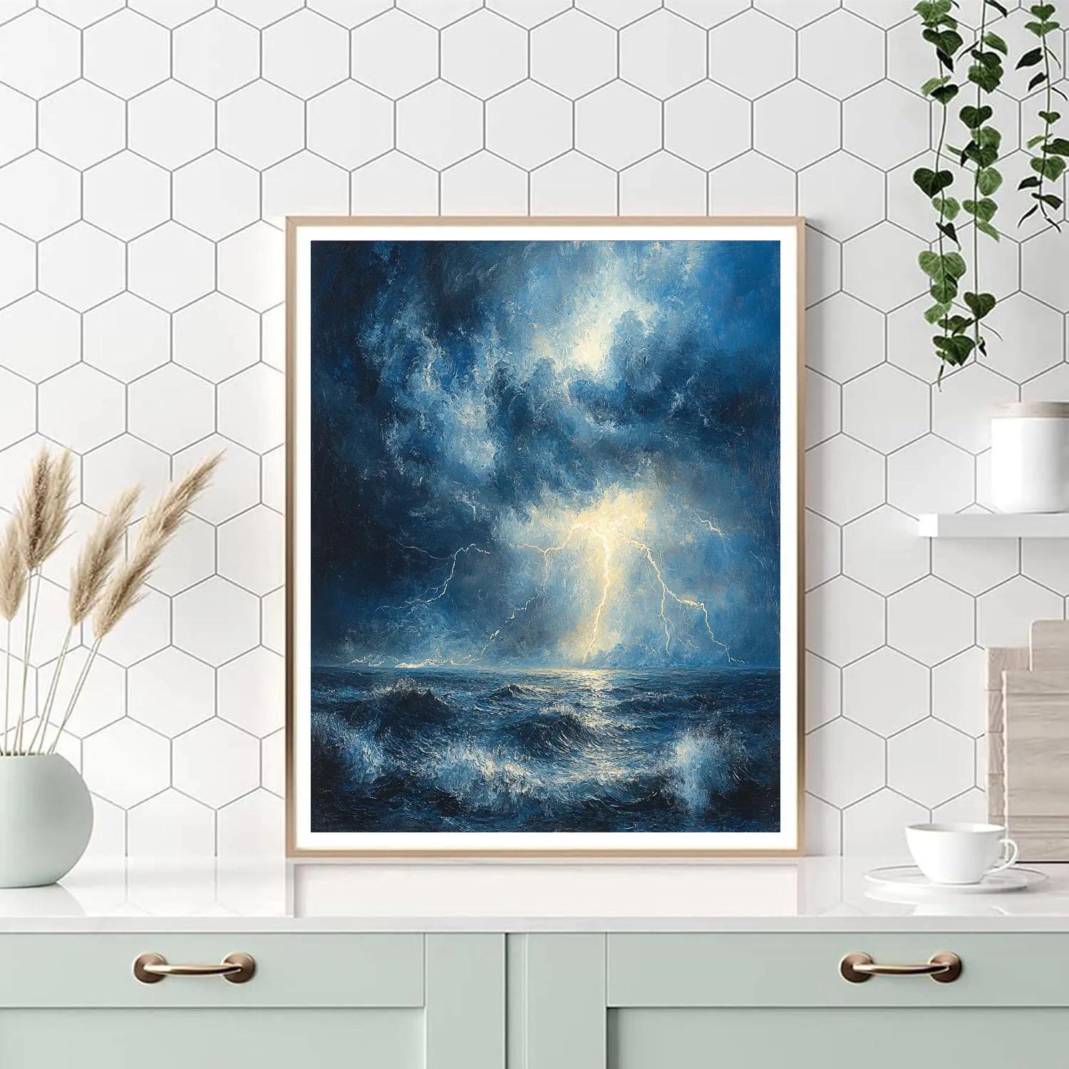 JMW Turner Inspired Thunderstorm DIY paint by numbers