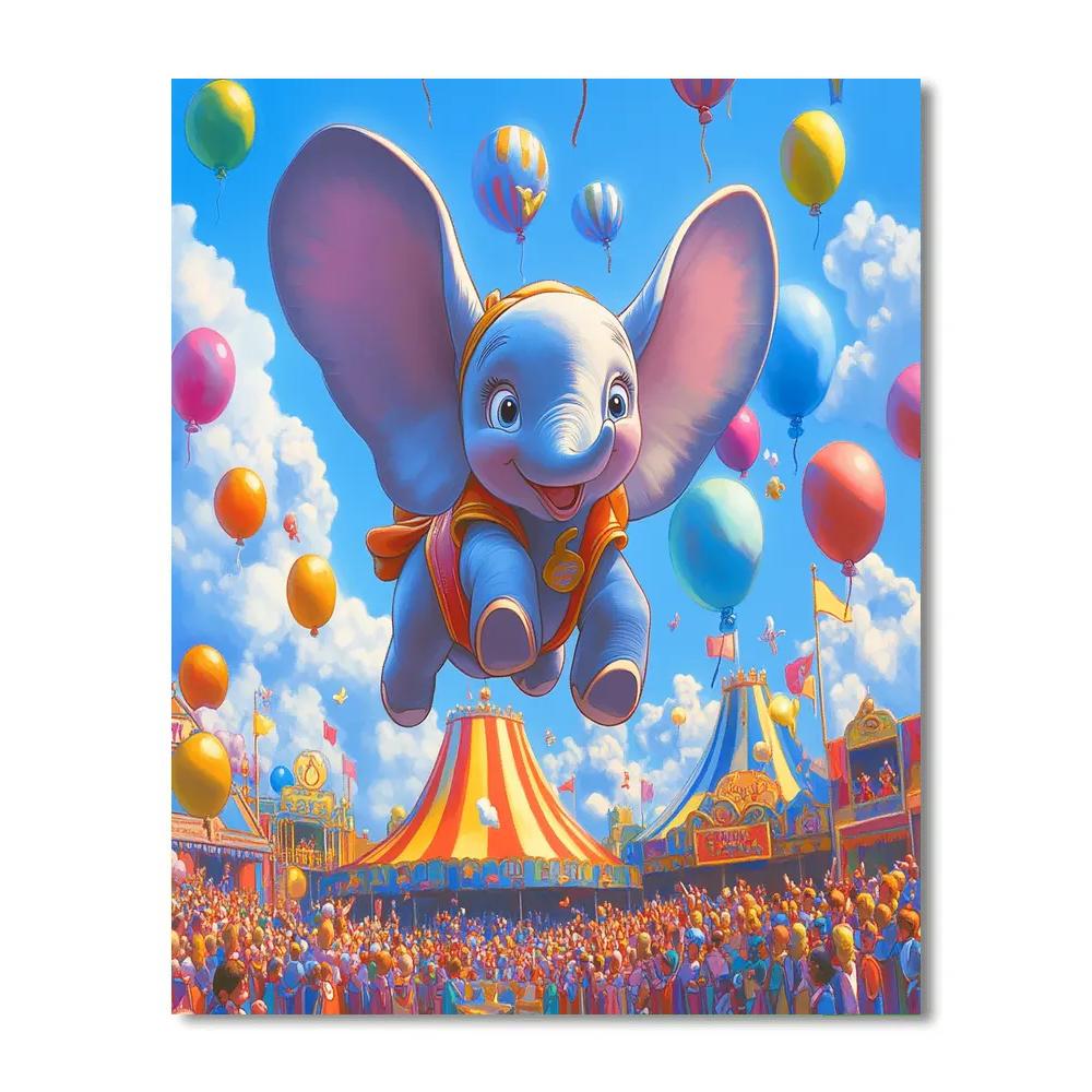 Dumbo’s Big Top Flying Show Disney Inspired Paint by numbers kits