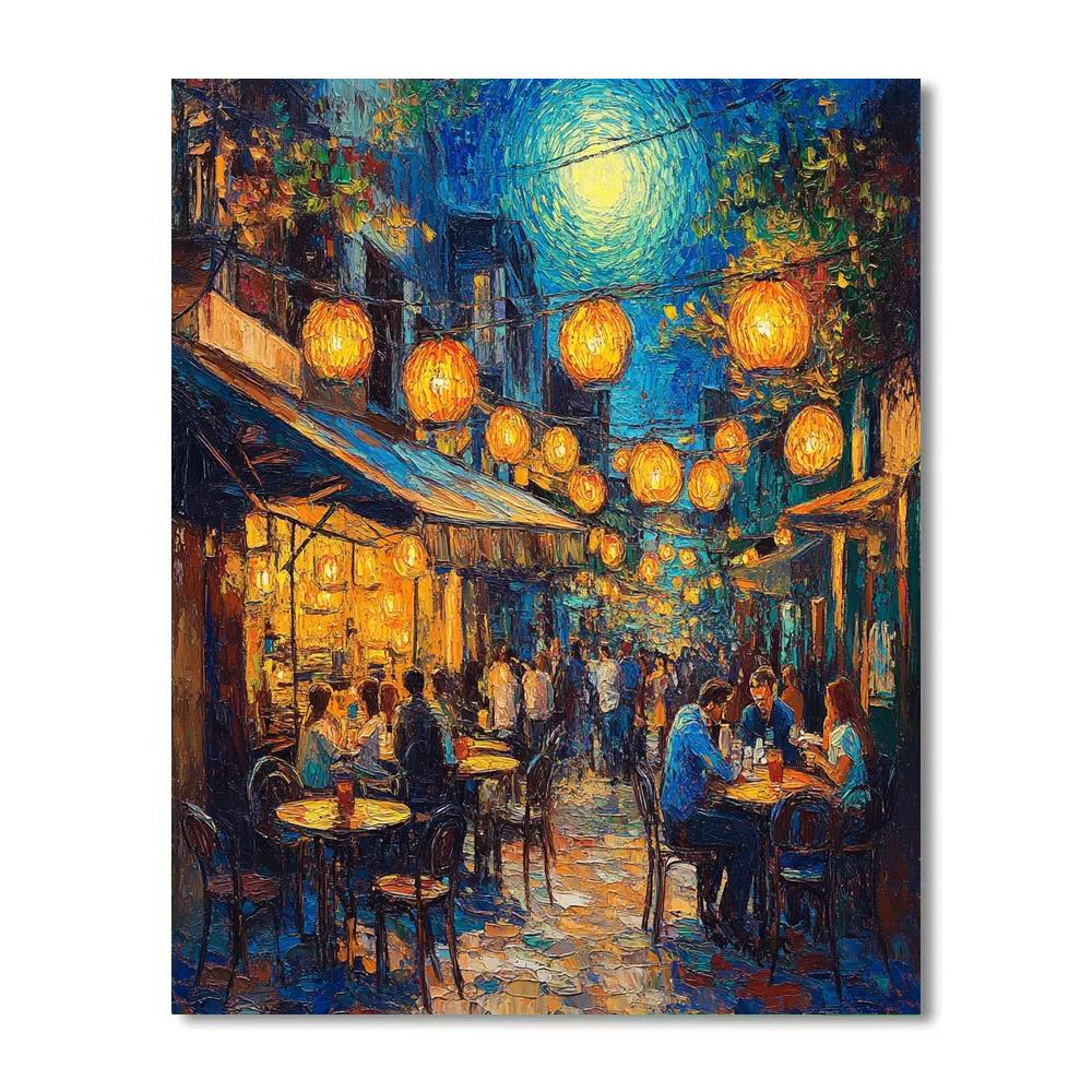 Vincent Van Gogh Inspired Night Café paint by color