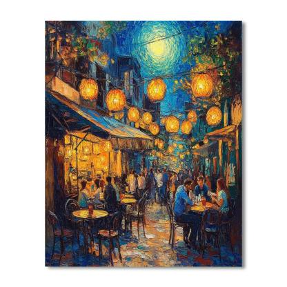 Vincent Van Gogh Inspired Night Café paint by color