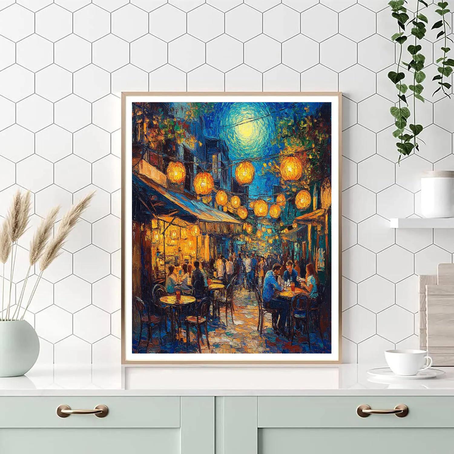Vincent Van Gogh Inspired Night Café paint by color