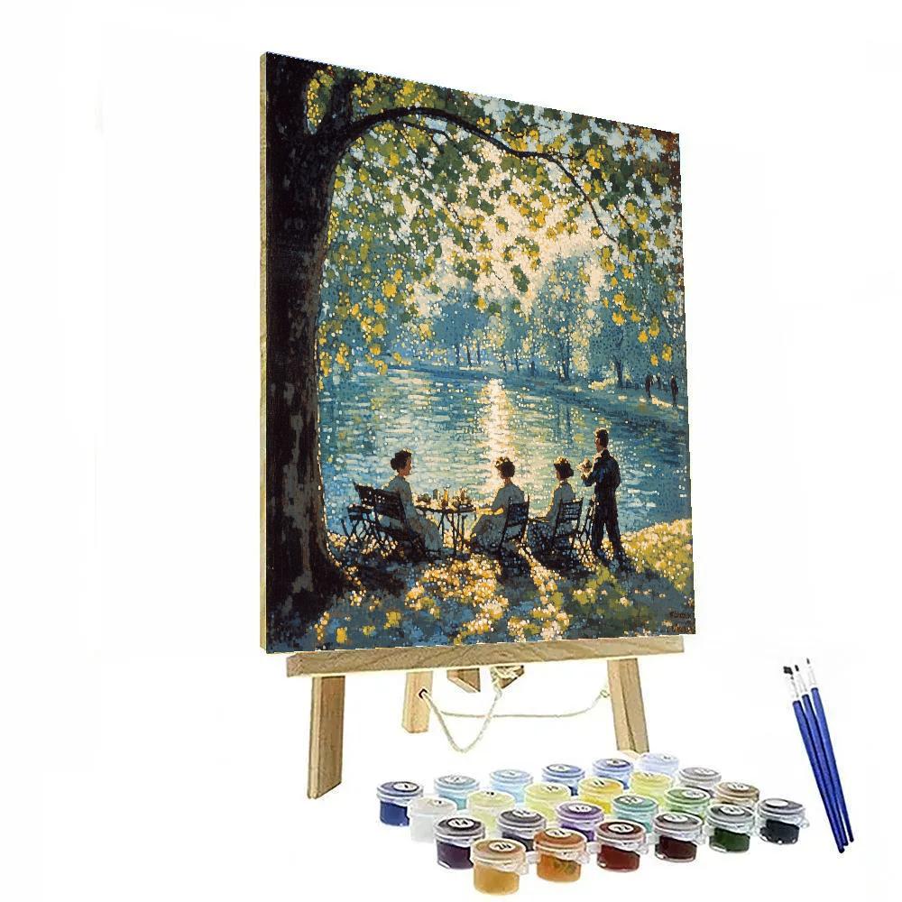 Georges Seurat Inspired Sunday Afternoon Number painting