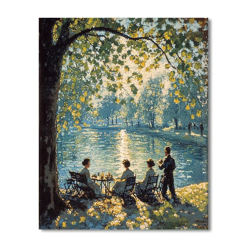 Georges Seurat Inspired Sunday Afternoon Number painting