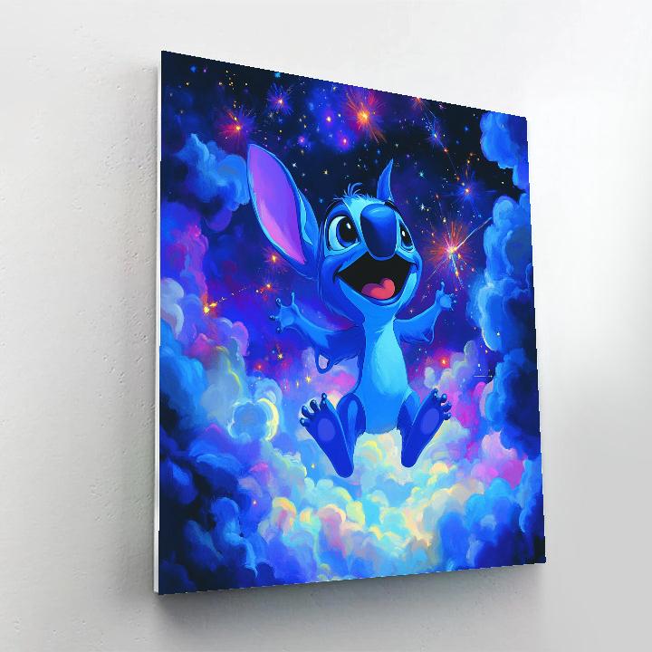 Stitch’s Cosmic Fun Frenzy Disney Inspired Number painting