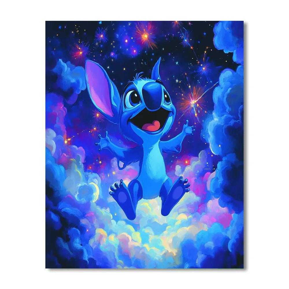 Stitch’s Cosmic Fun Frenzy Disney Inspired Number painting