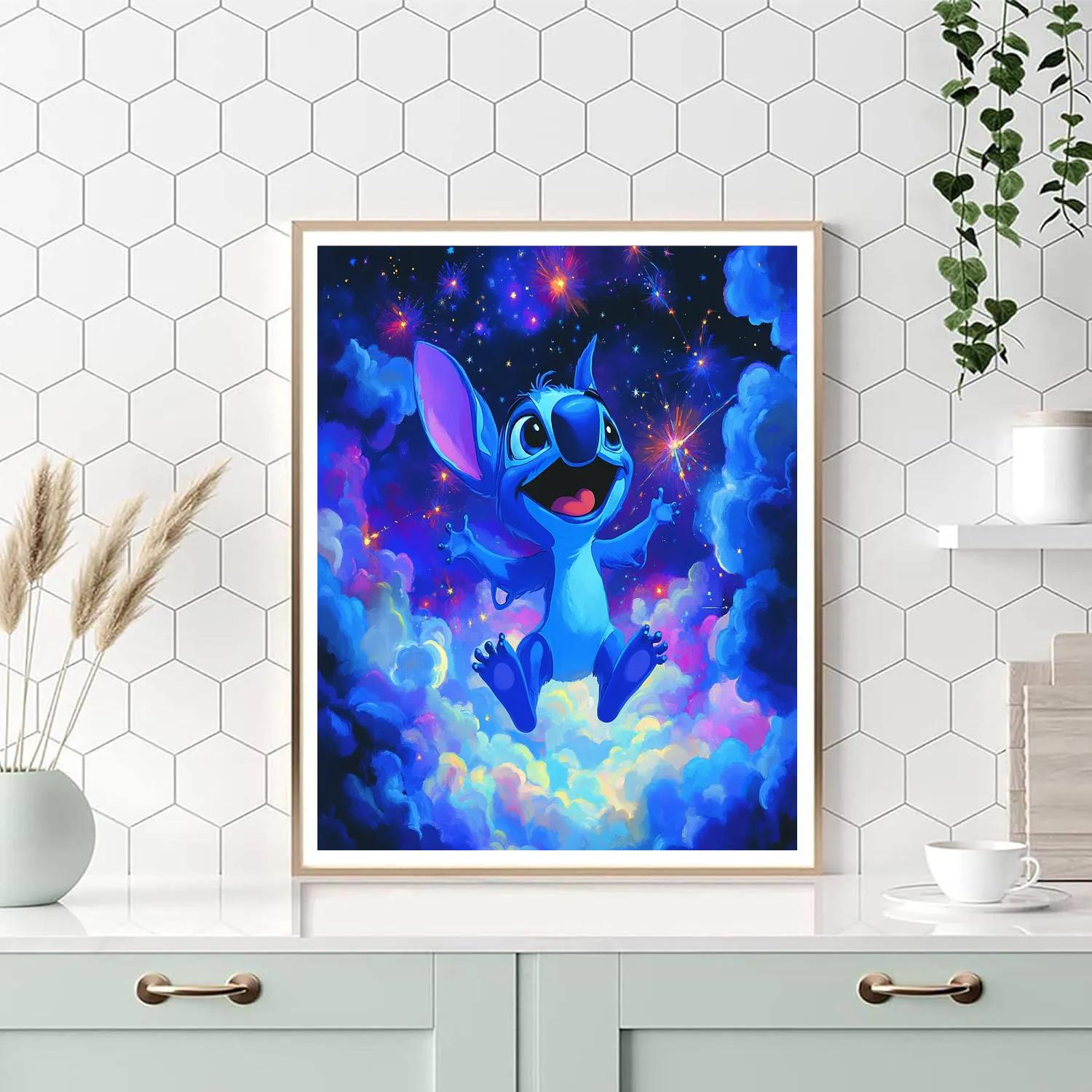 Stitch’s Cosmic Fun Frenzy Disney Inspired Number painting
