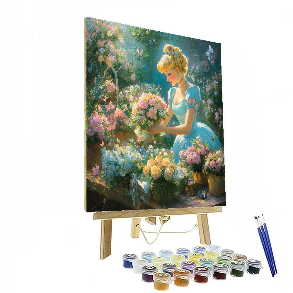 Cinderella’s Blossom Ball Preparations Disney Inspired Numbered painting kits