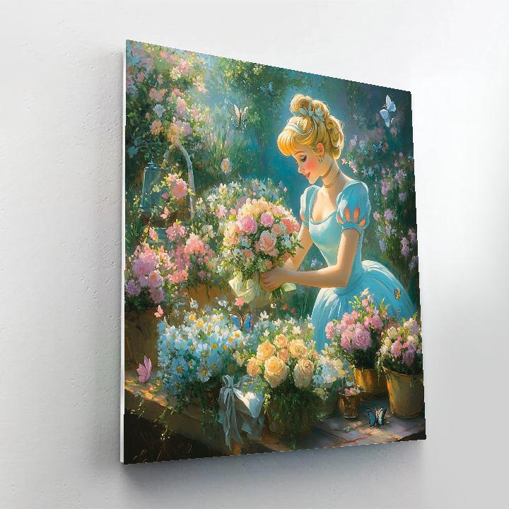 Cinderella’s Blossom Ball Preparations Disney Inspired Numbered painting kits